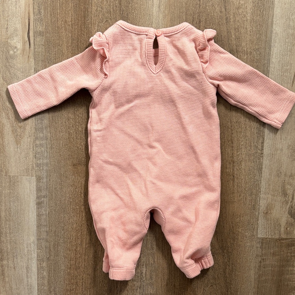Carter's Pink Ruffle Sleeve Romper - Picture 4 of 4